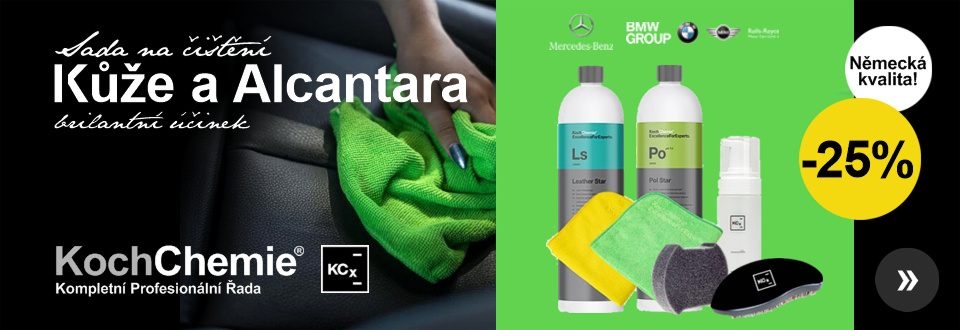Sada na čištění interiéru vozidel Koch 3+1 výrobek Zdarma - ekologické čisticí prostředky ekoGrado