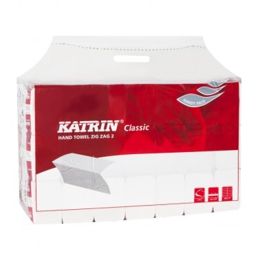Papierové skladané uteráky Katrin 100621 biele Handy Pack