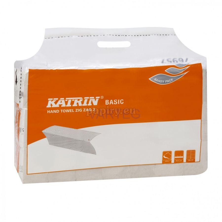 Papierové uteráky skladané Katrin Basic ZZ II.vrst.utěrky prírodné 76957